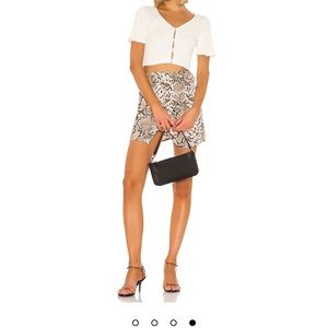 Alyssa Wrap Skirt in Natural Snake